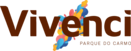 Logotipo com o texto 'Vivenci parque do carmo' sobre uma explosão de tintas.